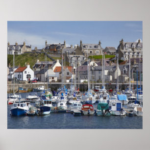 Poster Marina, Findochty, Moray, Écosse, United
