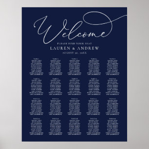 Poster Marine bleu minimaliste 20 Table Imprimée ou numér