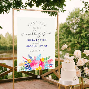 Poster Marine Blue Rose Wild Rain Forest Mariage À feuill