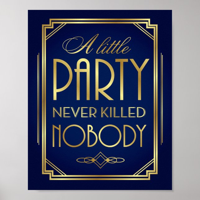 Poster Marine Gold Art Deco Un PETIT PARTI (Devant)