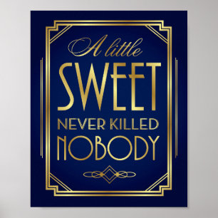 Poster Marine Gold Art Deco Un PETIT SIGNE SUEET Imprimer