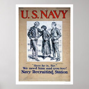 Poster Marine - ici il est monsieur (US02306)