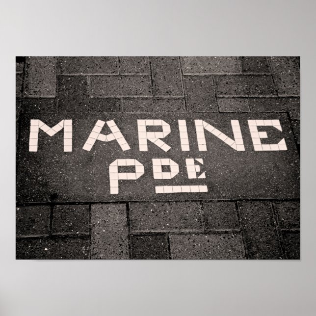 Poster Marine Parade, Napier, Nouvelle-Zélande (Devant)