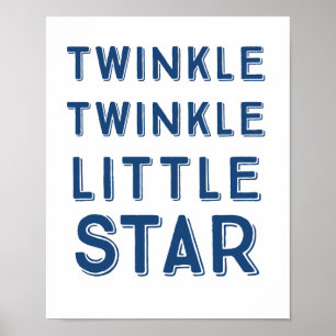 Poster Marine Twinkle Twinkle Little Star   Nursery Art