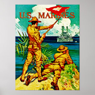 Poster Marines américains ~ Signal Flag