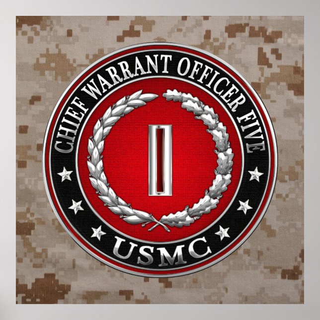 Poster Marines des États-Unis : Adjudant-chef cinq (Adjud (Devant)
