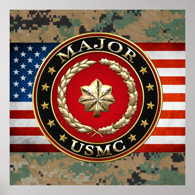 Poster Marines des États-Unis : Major (major de l'USMC) [ (Devant)