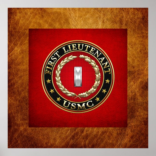 Poster Marines des États-Unis : Premier lieutenant (USMC  (Devant)
