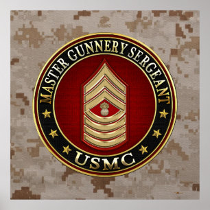 Poster Marines des USA : Sergent d'artillerie principal