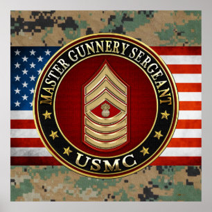 Poster Marines des USA : Sergent d'artillerie principal