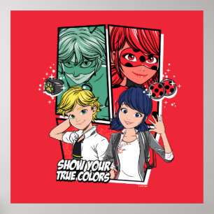 Poster Marinette comique miqueuse & Adrien Véritables Cou