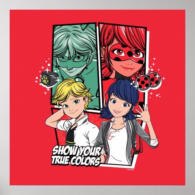 Poster Marinette comique miqueuse & Adrien Véritables Cou (Devant)