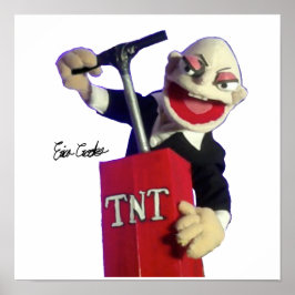 Poster Marionnette punk avec détonateur TNT