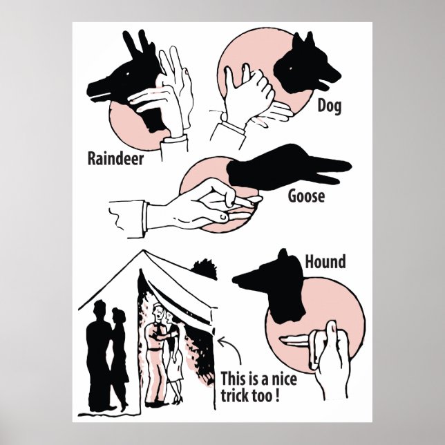 Poster Marionnettes à l'ombre à la main, Belle bite, Humo (Devant)