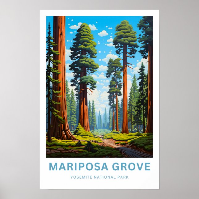 Poster Mariposa Grove Parc national Yosemite Imprimer (Devant)