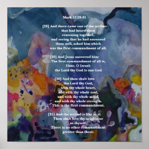 Poster Mark 12:28-31