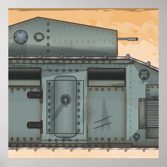 Poster Mark 1 Tank britannique (Devant)