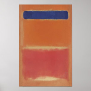 Poster Mark Rothko - Bleu sur rouge - 1953