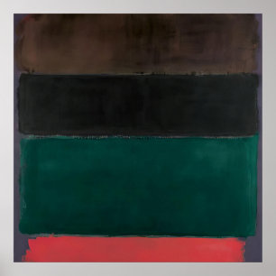 Poster Mark Rothko - Sans titre (Rouge-brun, Noir, Vert,