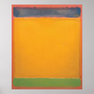 Poster Mark Rothko - United (Bleu, Jaune, Vert sur Rouge)