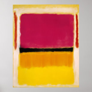 Poster Mark Rothko - Violet, Noir, Orange, Jaune sur Blan