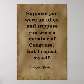 Poster Mark Twain Citation, Congrès
