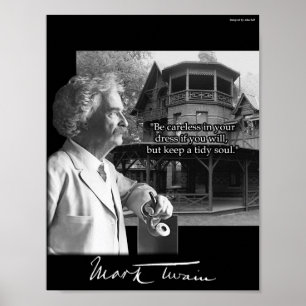 Poster Mark Twain : Conception personnalisée avec diverse
