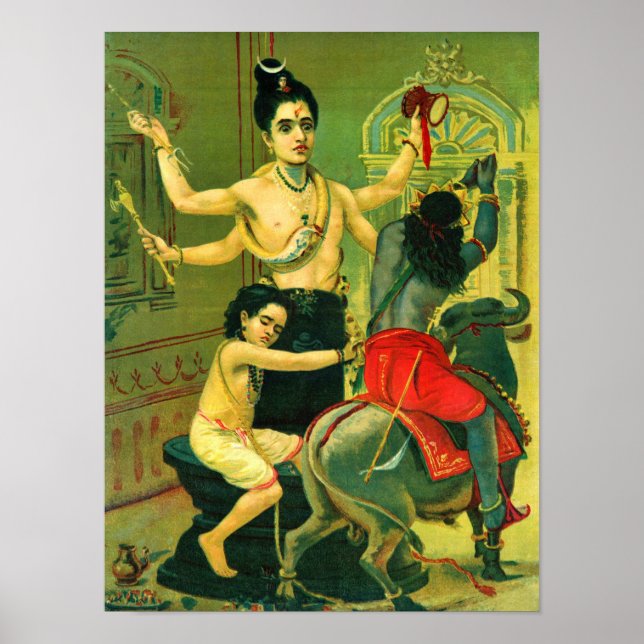 Poster Markendaya par Raja Ravi Varma (Devant)