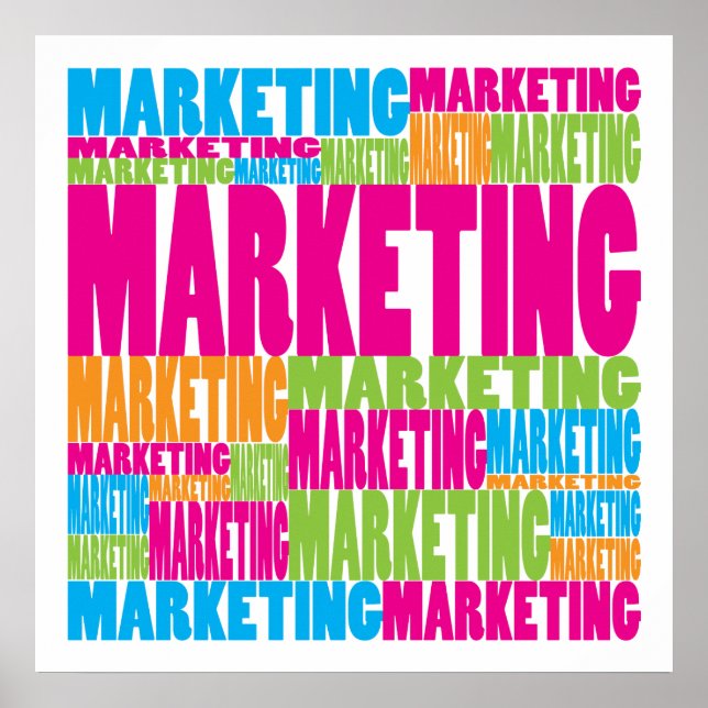 Poster Marketing coloré (Devant)