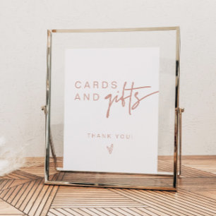 Poster MARLO Boho Blush Pink Cards & Gifts Sign