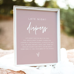 Poster MARLO Boho Dusty Rose Late Night Diapers Jeu