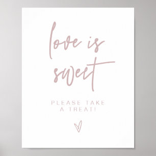 Poster MARLO Boho Rose Poussiéreux L'amour est une friand