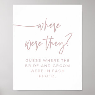 Poster MARLO Boho Rose Poussiéreux Où étaient-ils panneau