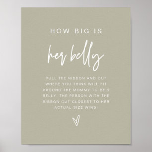 Poster MARLO Boho Sage Green Quelle taille a son ventre J