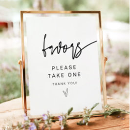 Poster MARLO Bold Contemporary Font Favoriser Table