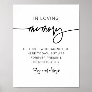 Poster MARLO Bold Contemporary In Love Memory Sign