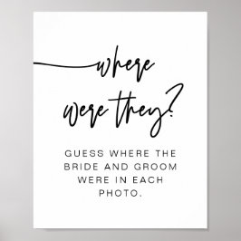 Poster MARLO Bold Moderne Où étaient-ils Panneau