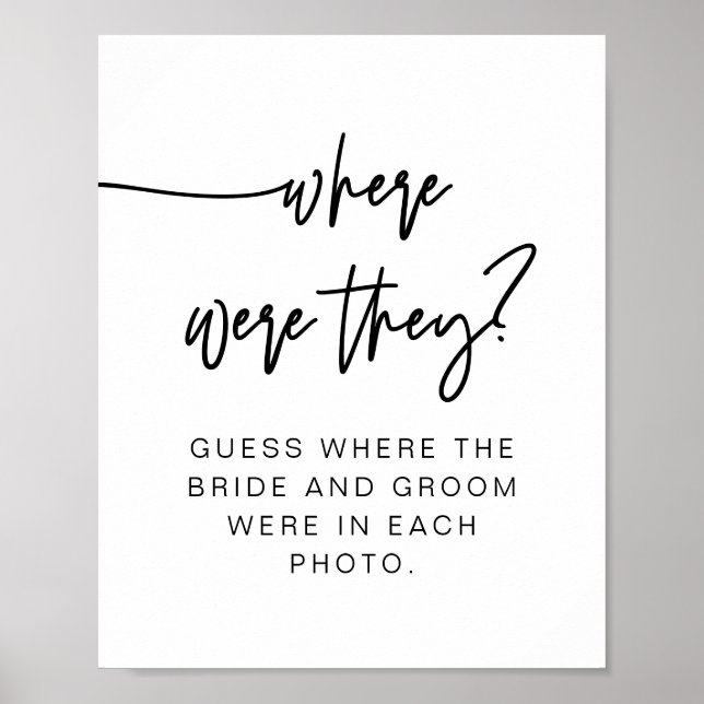 Poster MARLO Bold Moderne Où étaient-ils Panneau (Devant)