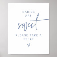 MARLO Moderne Boho Dusty Bleu Bébés sont doux sign