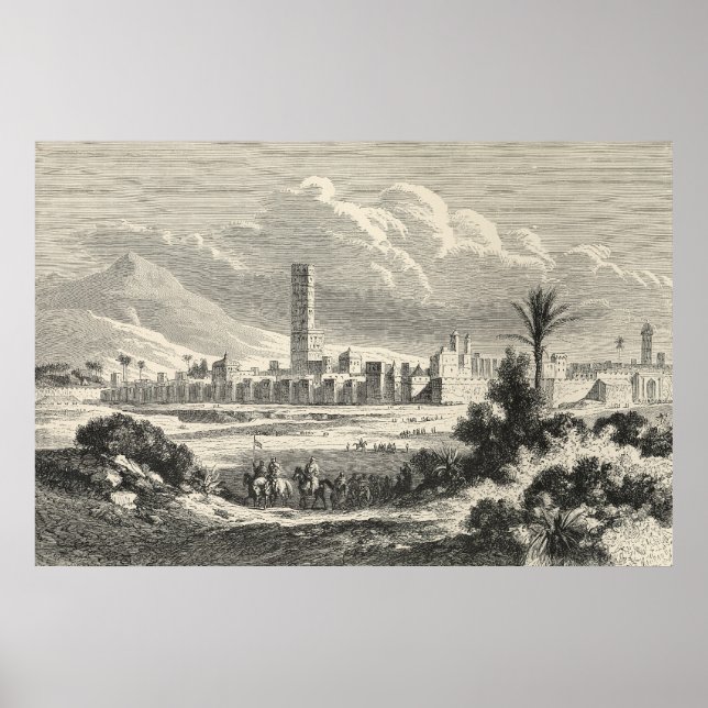 Poster Maroc : Afrique, années 1860 (Devant)