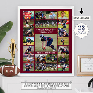 Poster Maroon High School Senior Sports 22 Photos