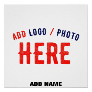 POSTER MARQUE BLANCHE VERIFIEE PERSONNALISABLE MODERNE ET