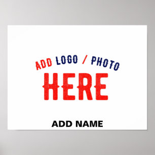 POSTER MARQUE BLANCHE VERIFIEE PERSONNALISABLE MODERNE ET