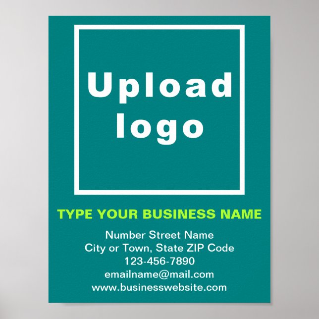 Poster Marque commerciale sur Turquoise Green Petite affi (Devant)