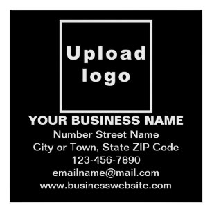 Poster Marque d'affaires sur Carré noir