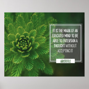 Poster Marque D'Un Esprit Éduqué