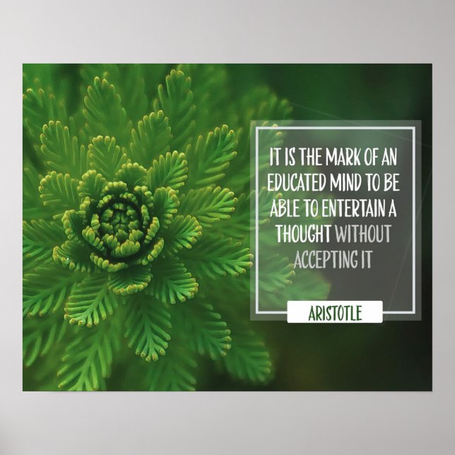 Poster Marque D'Un Esprit Éduqué (Devant)