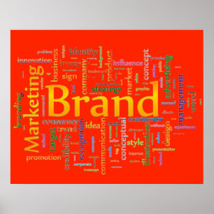 Poster Marque et marketing Texte associé Orange