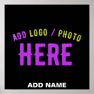 POSTER MARQUE VERIFIEE NOIRE PERSONNALISABLE MODERNE ET C