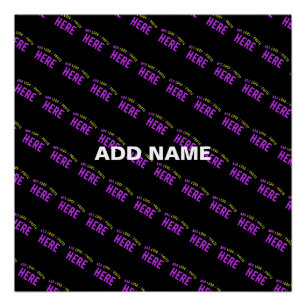 POSTER MARQUE VERIFIEE NOIRE PERSONNALISABLE MODERNE ET C